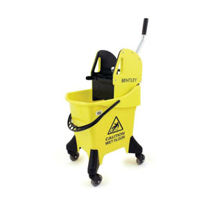 Professional Mopping Unit on Castors - 31Litre with Wringer Yellow - 1x Per Pack